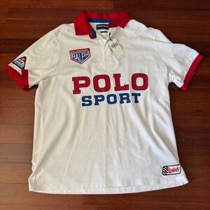 NWT Ralph Lauren Polo Sport Racing Patch Shirt Large